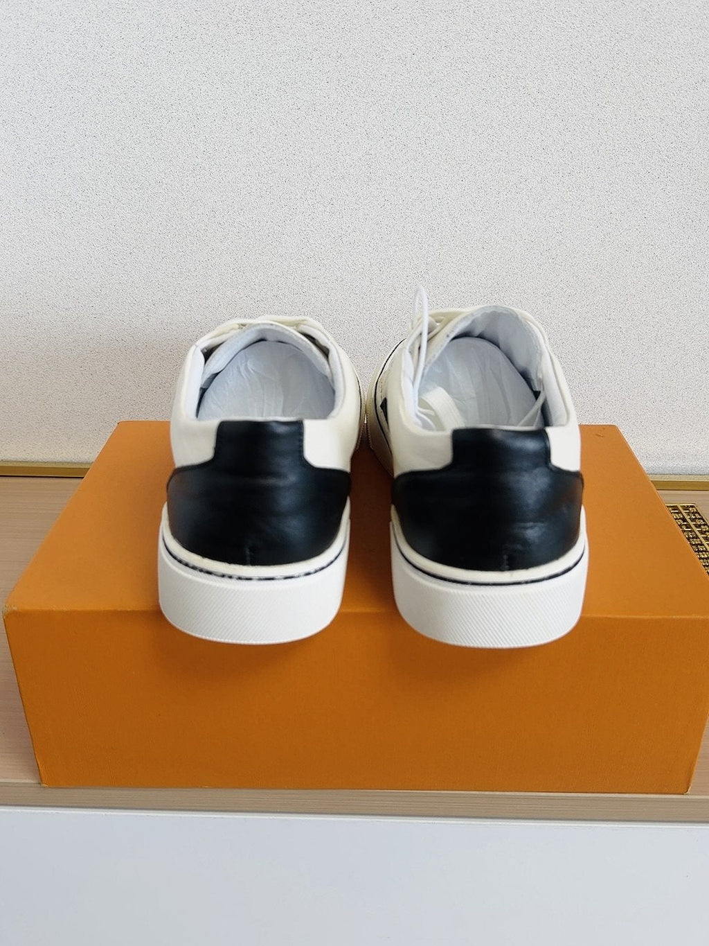 Converse White and Black Low-Top Sneakers — back