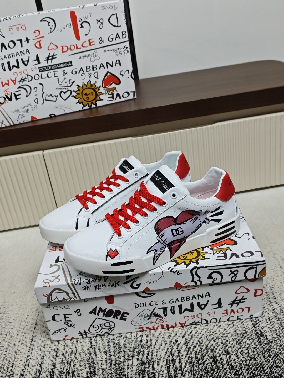 Dolce & Gabbana Graphic Low-Top Sneakers — hero