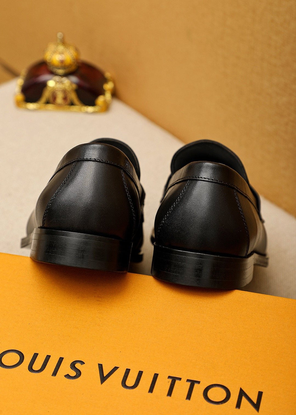 Louis Vuitton Black Metal Bar Loafers — back