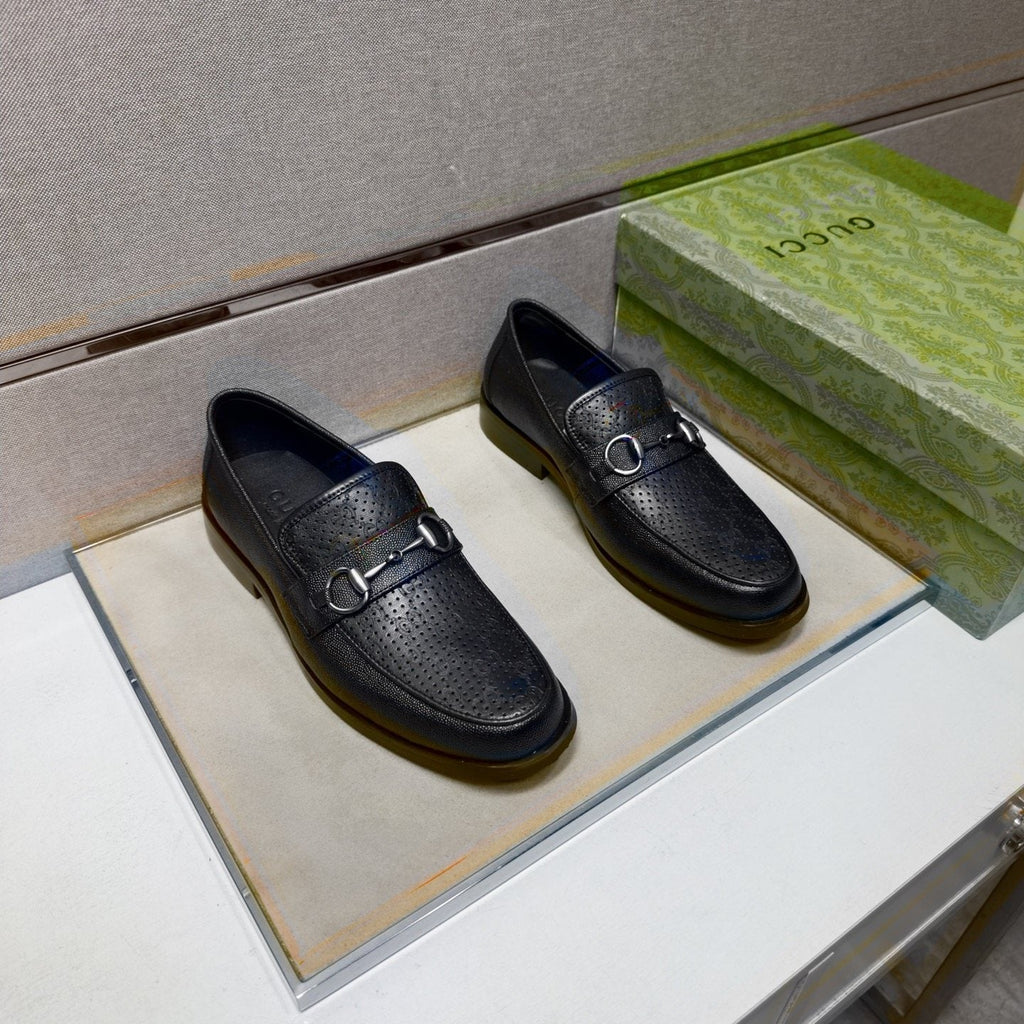 Gucci Perforated Bit Loafers — hero