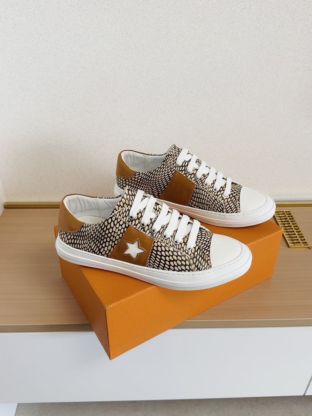 Louis Vuitton Men's Star-Panel Low-Top Sneakers — front
