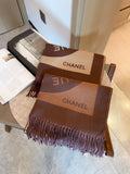 Chanel Fringed Logo Scarf Shawl — hero