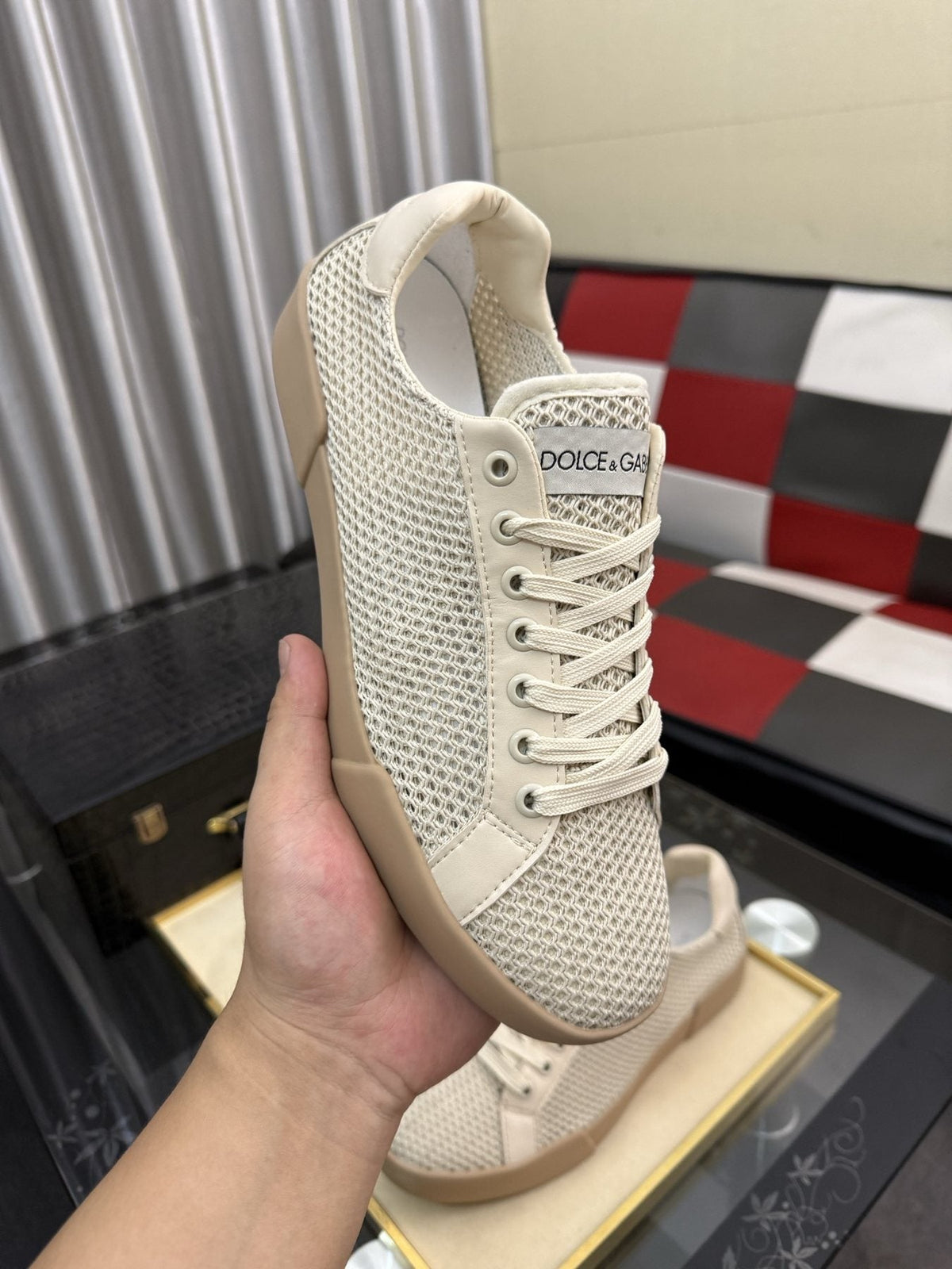Dolce & Gabbana Perforated Low-Top Sneakers — model