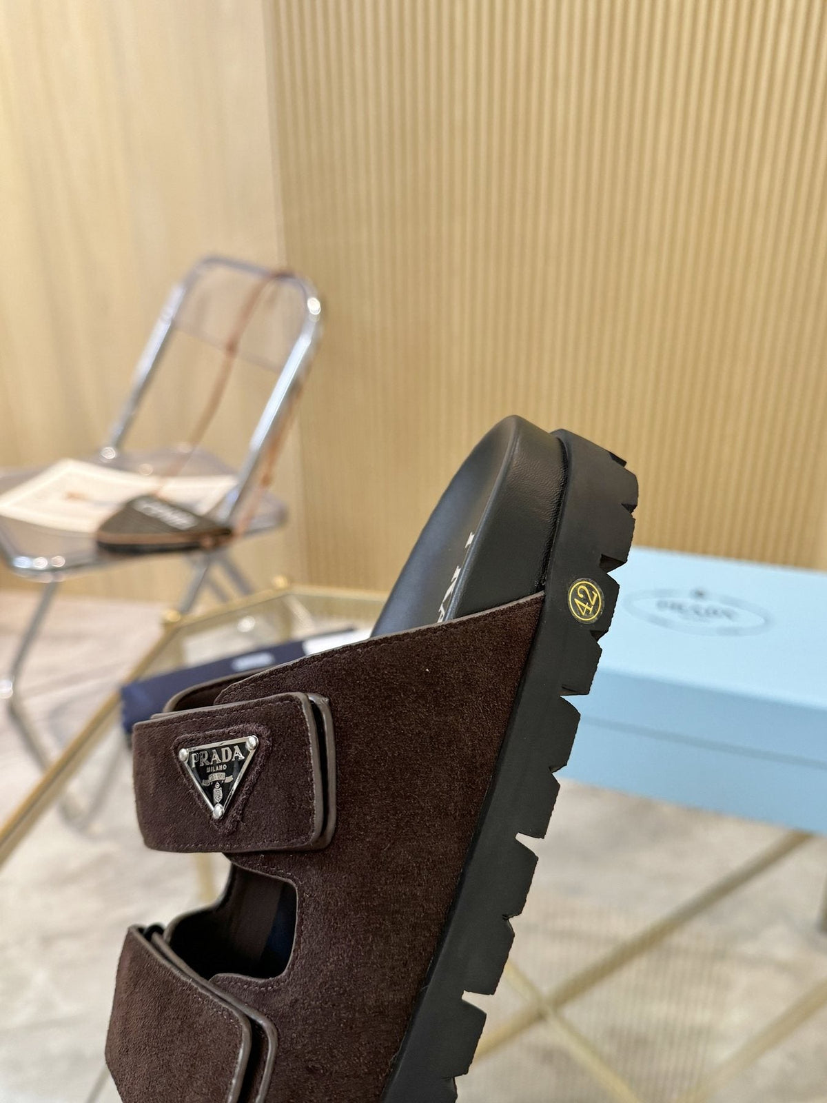 Prada Lug Sole Platform Sandals — back