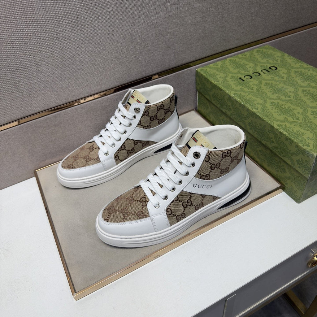 Gucci Men's Patterned High-Top Sneakers — front