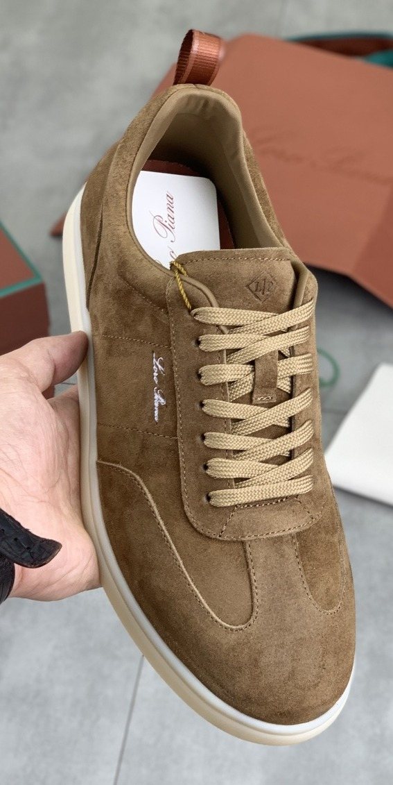 Loro Piana Paneled Low-Top Lace-Up Shoes — hero