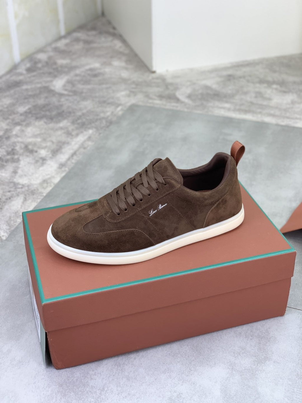 Loro Piana Paneled Low-Top Lace-Up Shoes — side