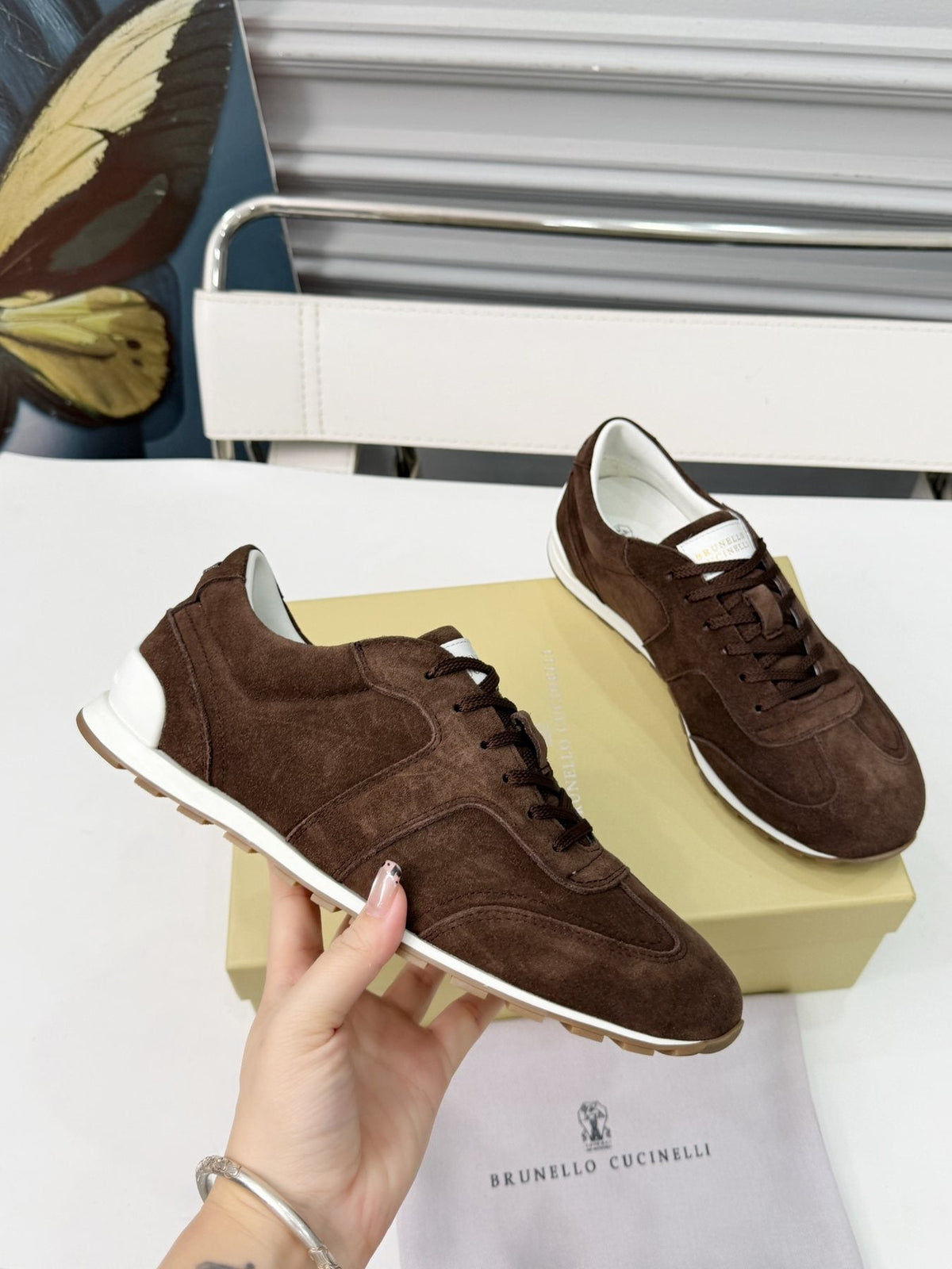 Brunello Cucinelli Paneled Low-Top Sneakers — model