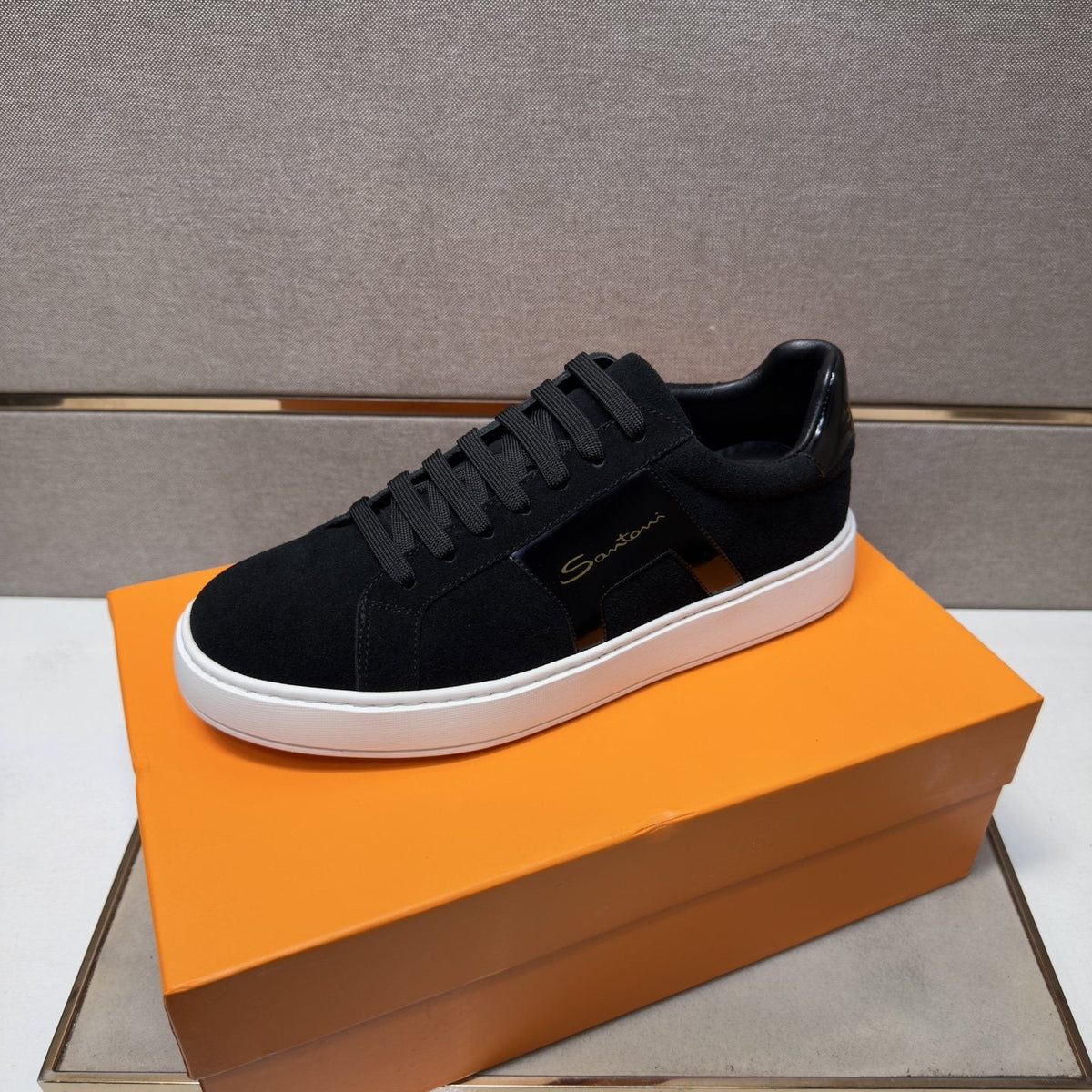 Santoni Paneled Low-Top Sneakers — side