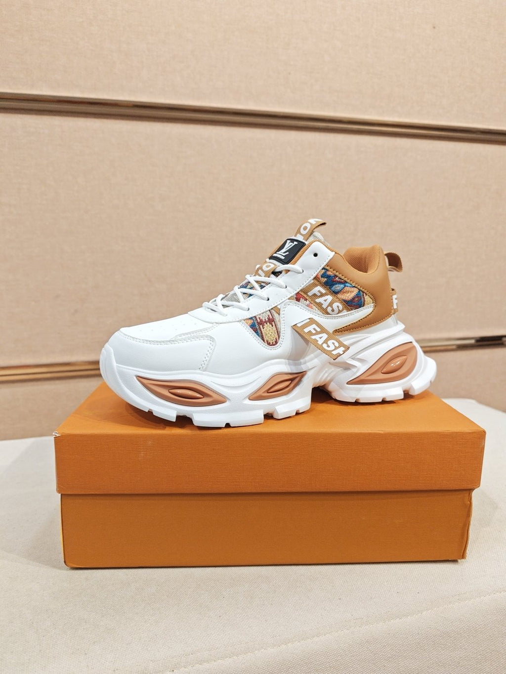 Louis Vuitton Paneled Chunky Sole Sneakers — front
