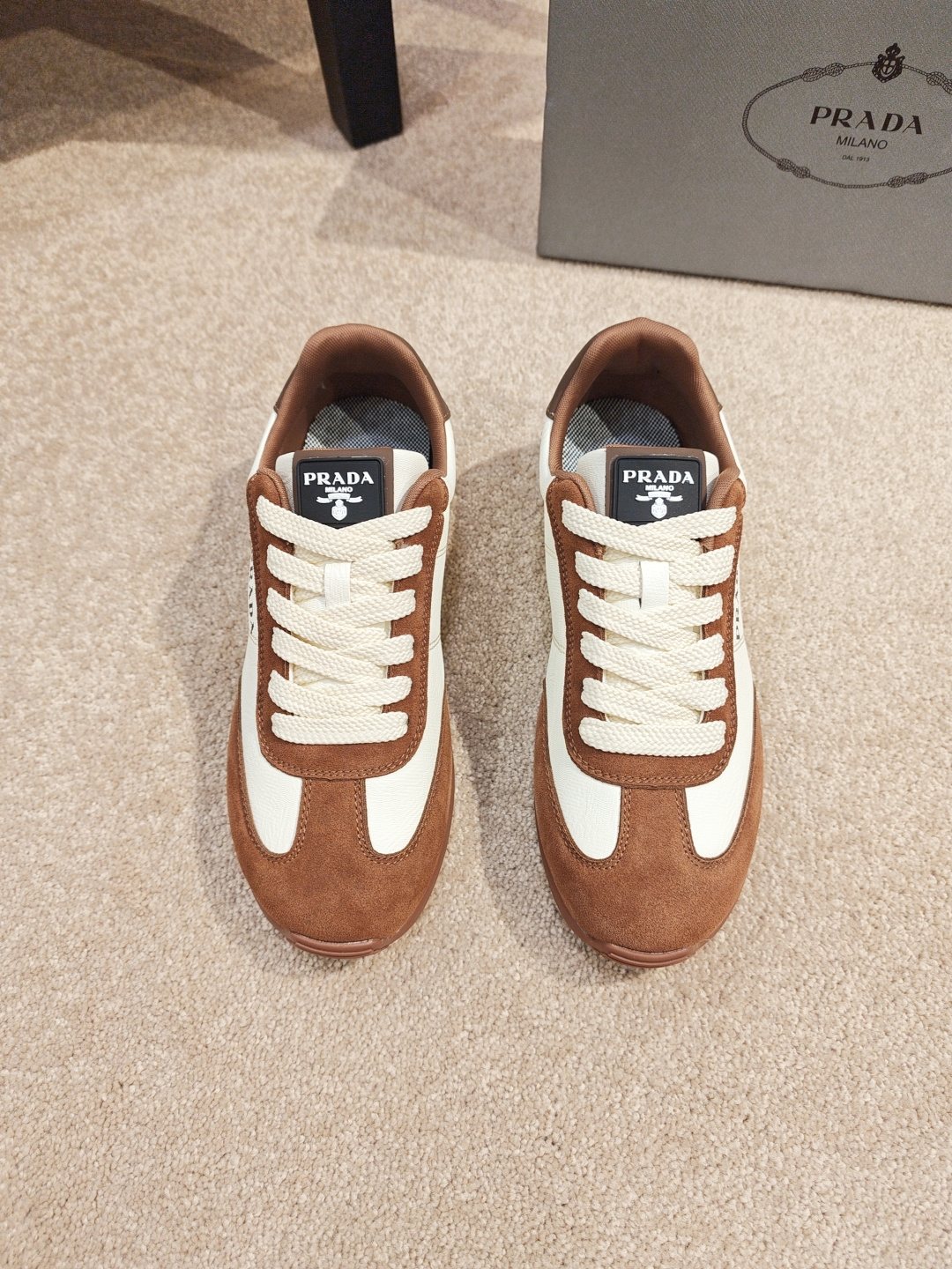 Prada Paneled Low-Top Sneakers — front