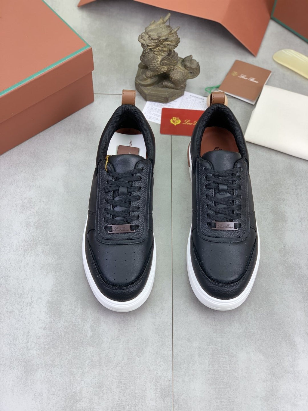 Loro Piana Paneled Low-Top Sneakers — front