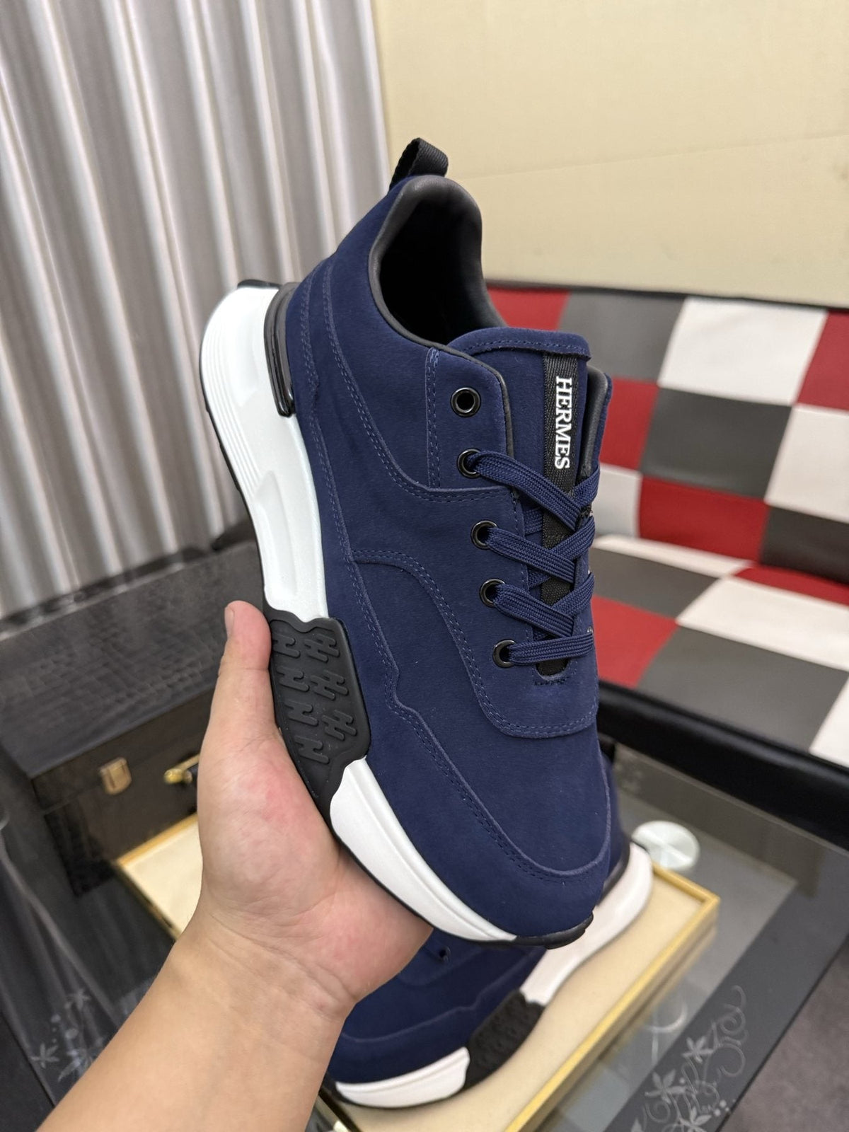 Hermès Layered Low-Top Sneakers — model