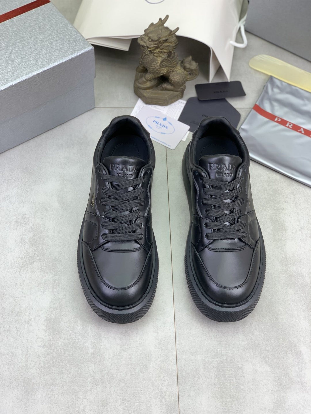 Prada Paneled Low-Top Sneakers — front