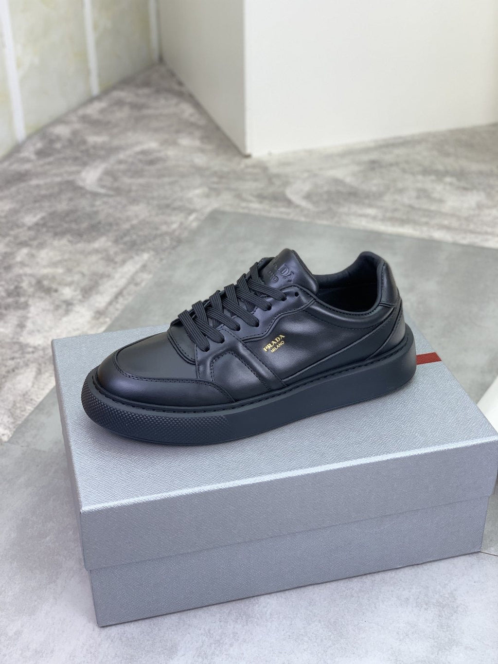 Prada Paneled Low-Top Sneakers — side