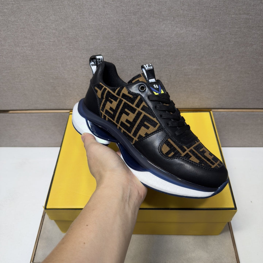 Fendi Men's Patterned Panel Sneakers — model