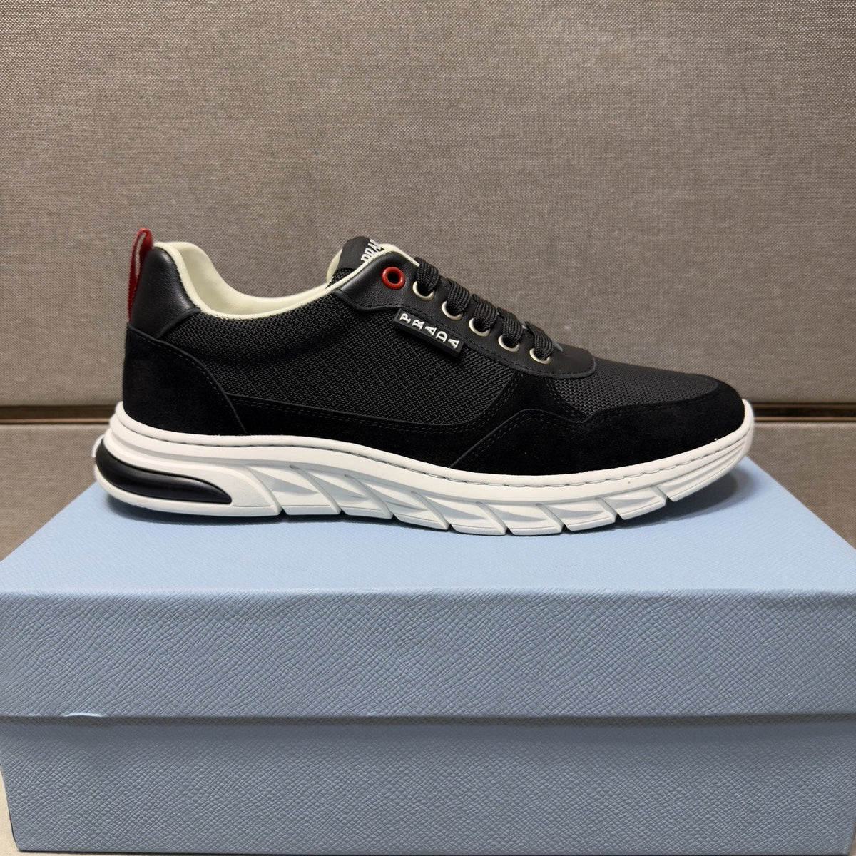 Prada Men's Paneled Low-Top Sneakers — front