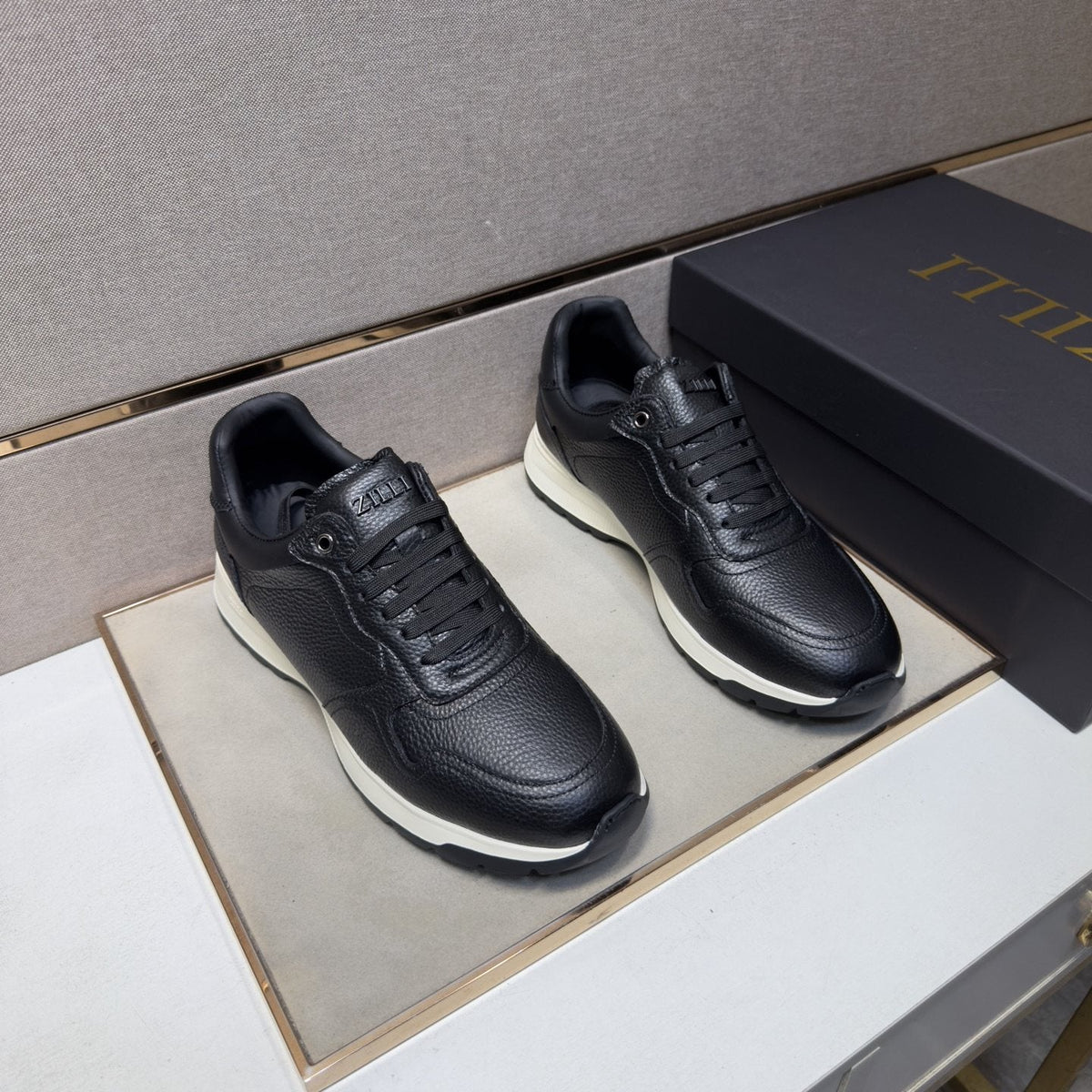 ZILLI Panel-Detail Lace-Up Sneakers — front