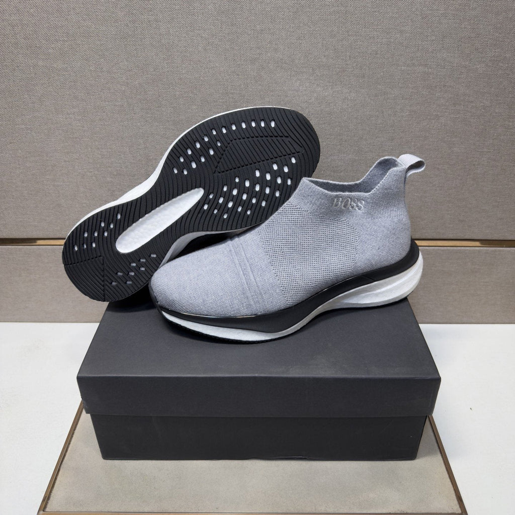 BOSS Textured Slip-On Sneakers — side
