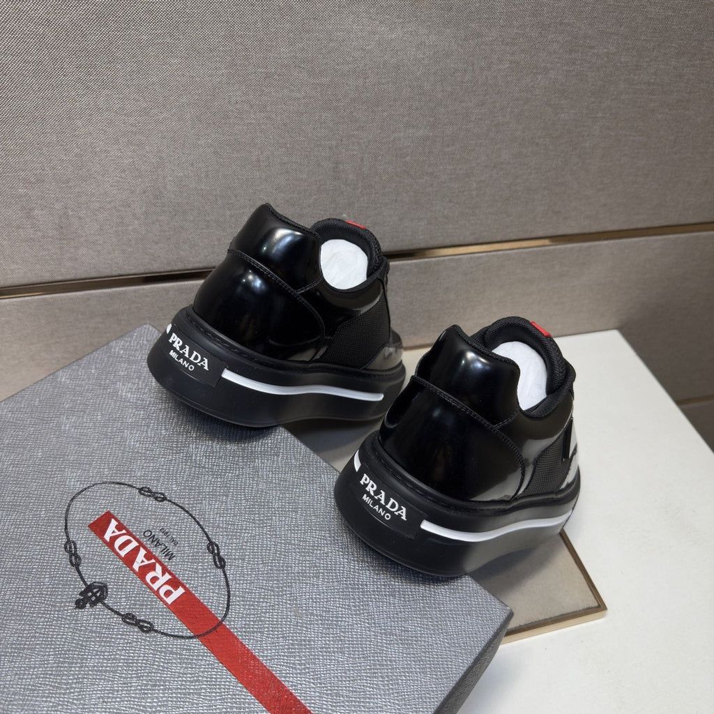 Prada Contrast Panel Low-Top Sneakers — front