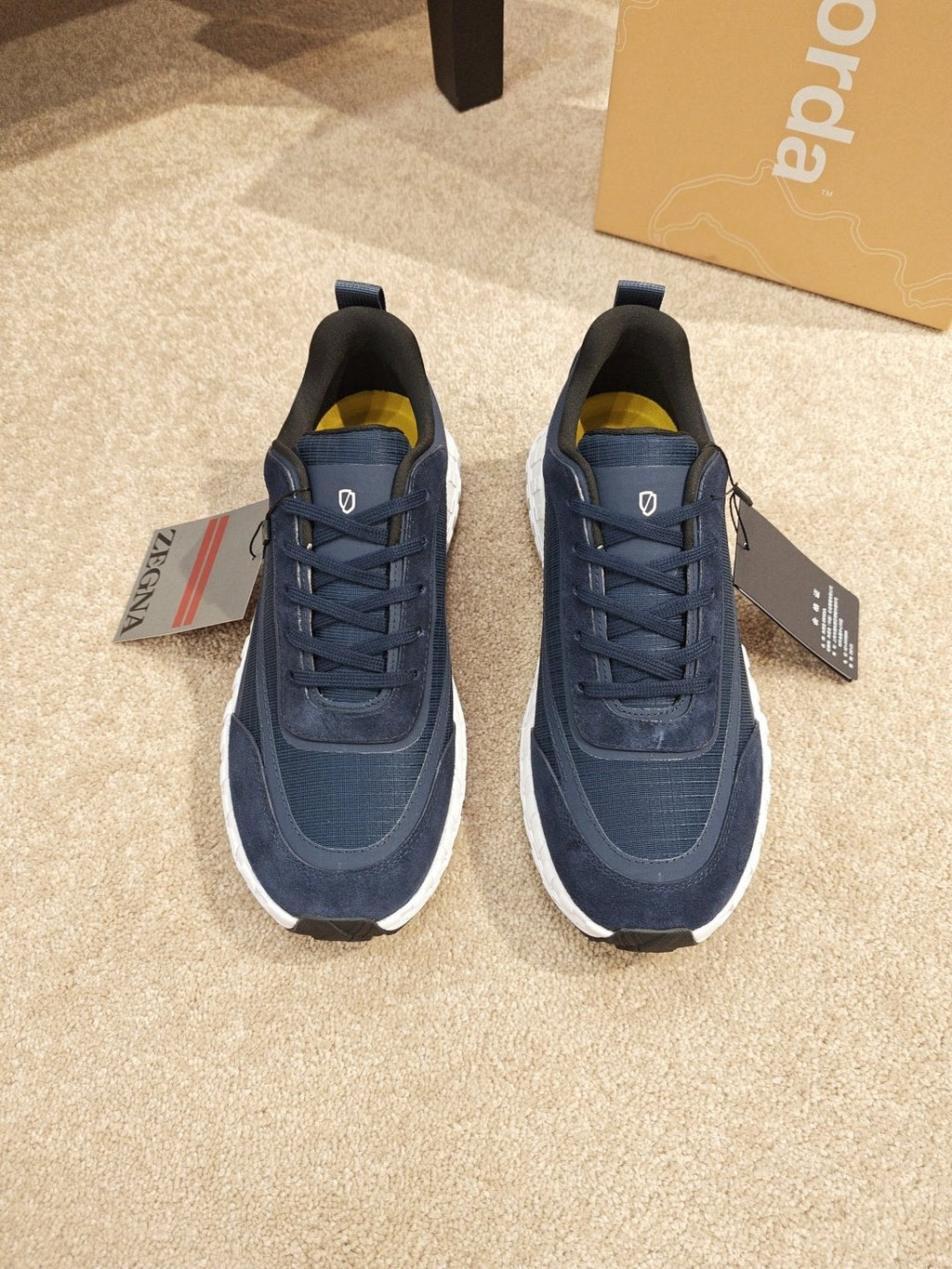 ZEGNA Paneled Low-Top Sneakers — front