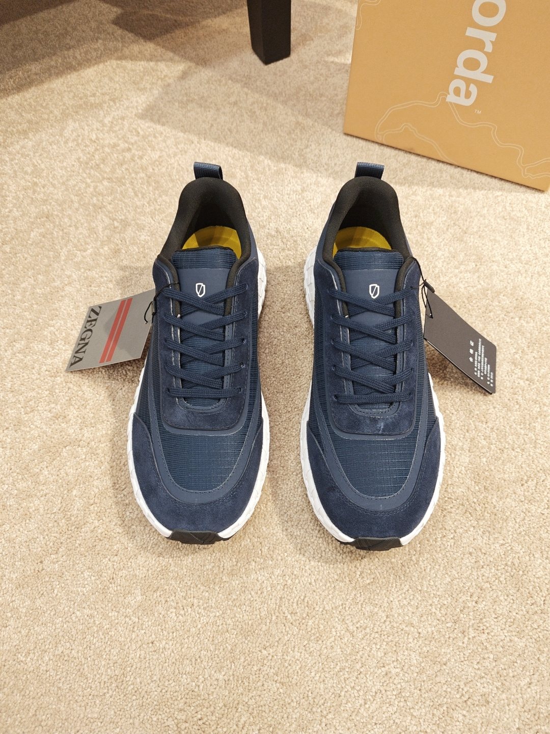 ZEGNA Paneled Low-Top Sneakers — front