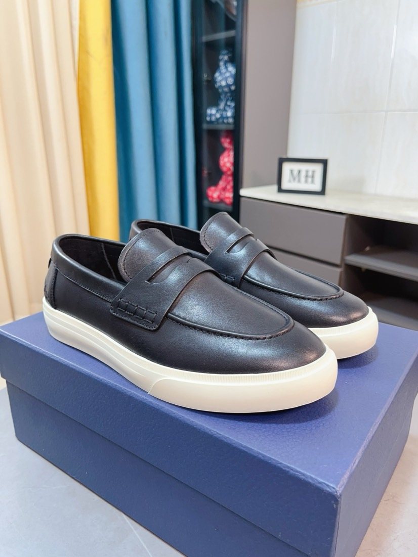 Dior Contrast-Sole Strap Loafers — hero