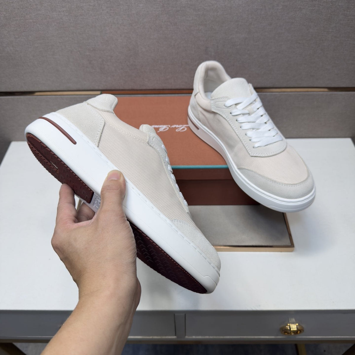 Men's Textured Panel Sneakers — detail