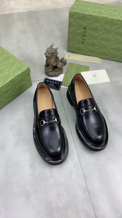 Gucci Men's Metal-Bit Loafers — front